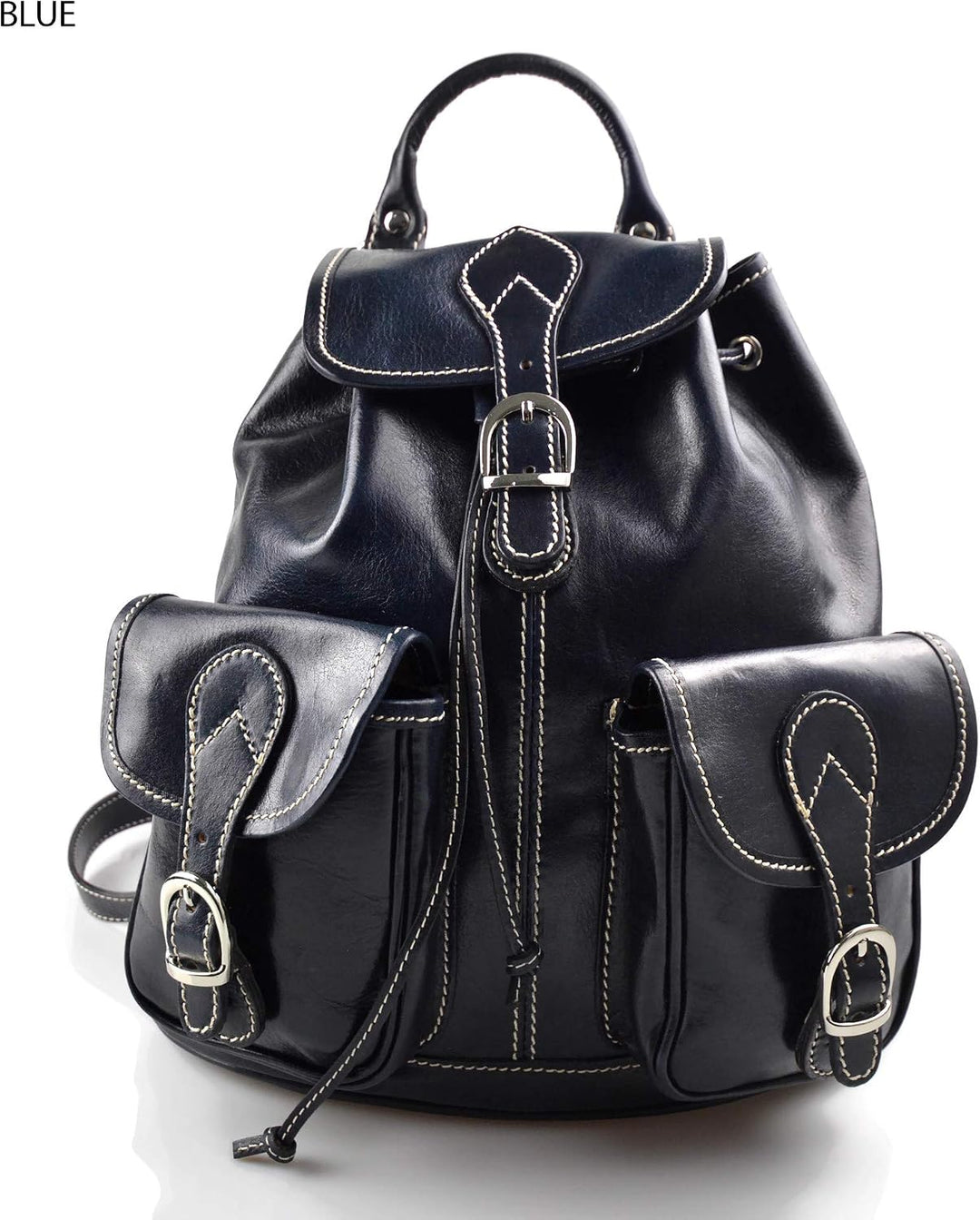 Rucksack leder blau rucksack damen herren reisetasche kalbsleder rucksack leder rucksack schulrucksa