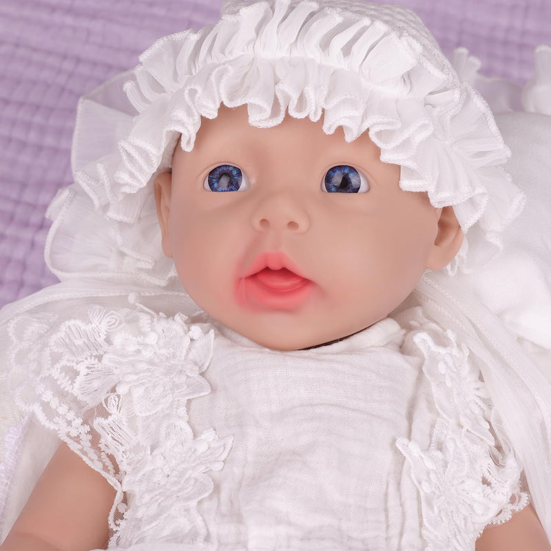 IVITA Ganzkörper Silikon Reborn Baby Puppe Neugeborenes Baby Puppe echte Baby Doll handgemachte Blau
