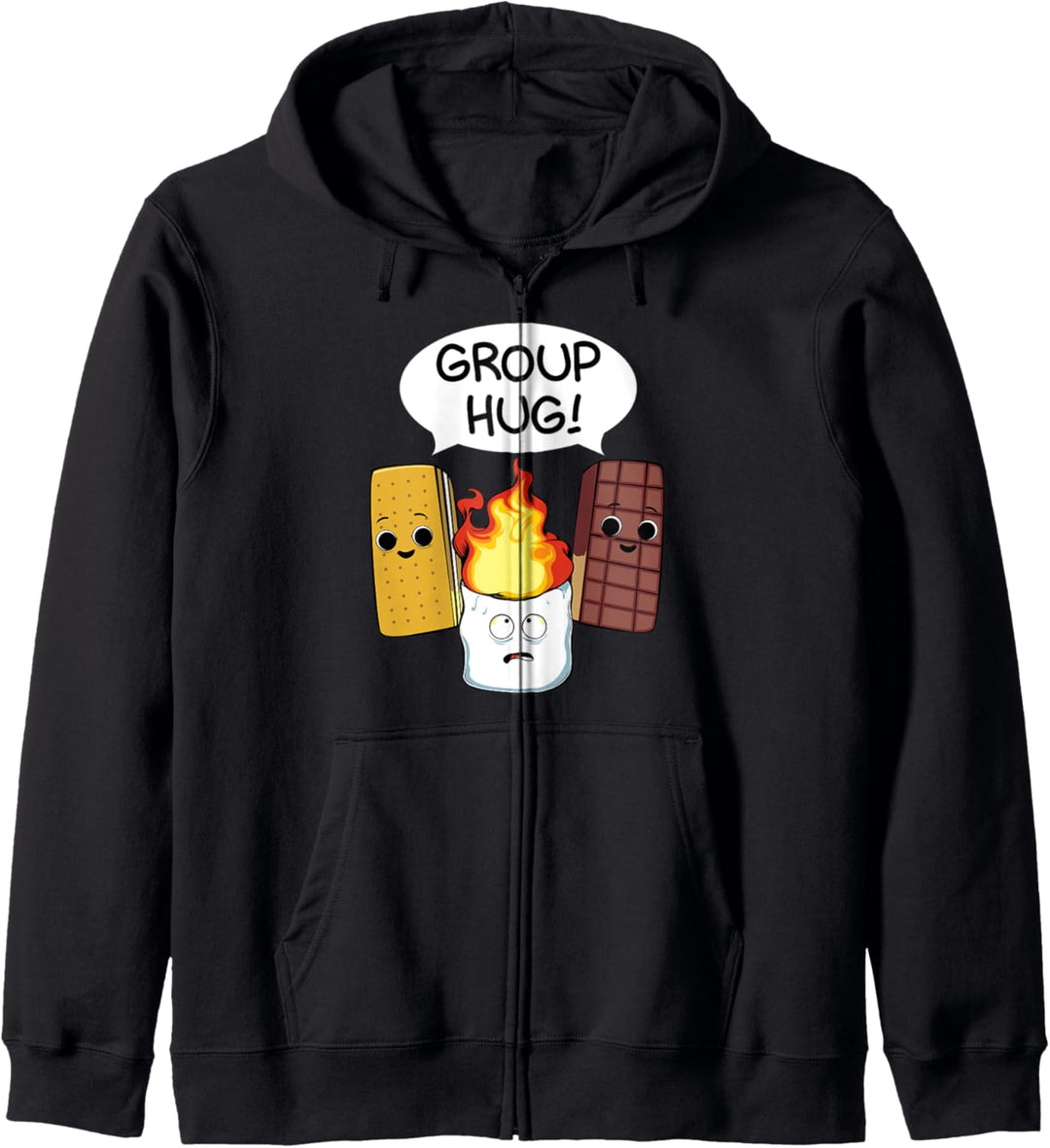 Group Hug Marshmallow Cracker Smore Camping Campfire Travel Kapuzenjacke