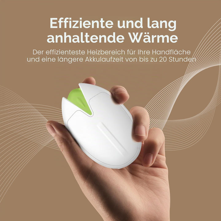 Handwärmer Elektrisch, 2er Set 6000mAH Akku Pistazie Elektrischer Handwärmer Wiederverwendbar Auflad