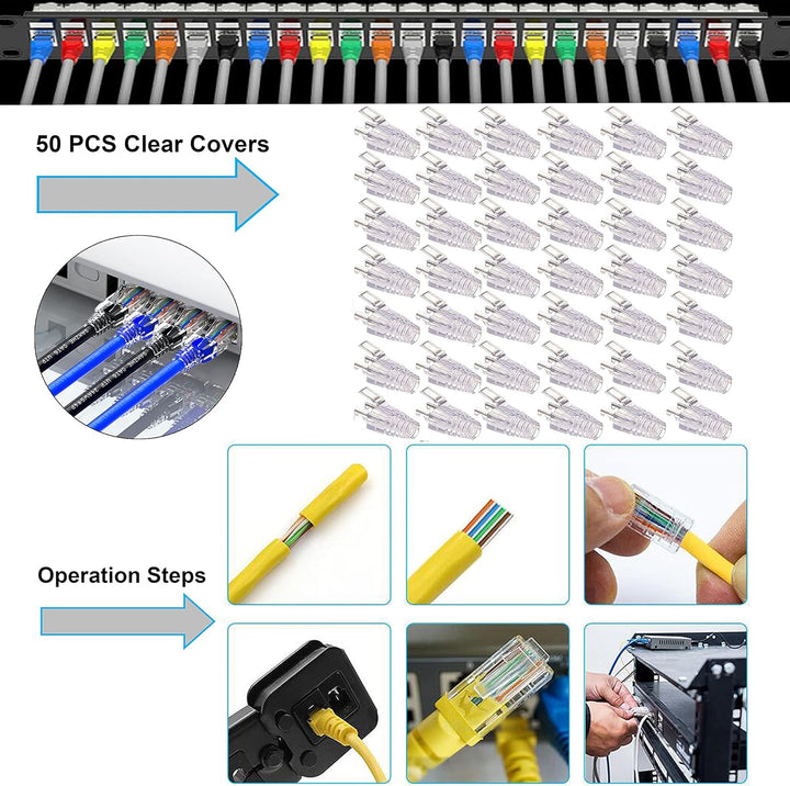 MAYLINEE CAT5 CAT6 Netzwerk Werkzeug Set Crimpzange für RJ11/RJ12/RJ45, Patchkabel Wartung LAN Kabel
