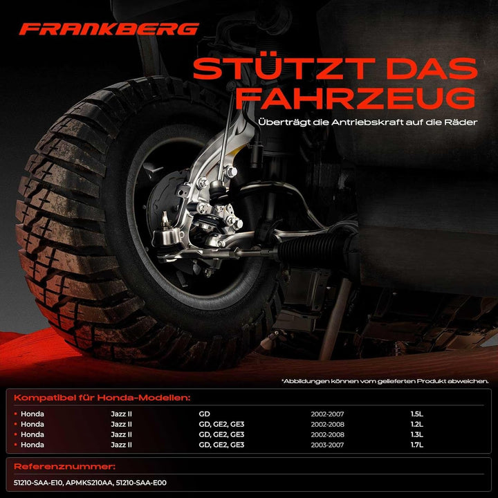 Achsschenkel Radaufhängung Vorne Rechts für Jazz II GD 1.2L 1.3L 1.5L 1.7L 2002-2008 51210-SAA-E10