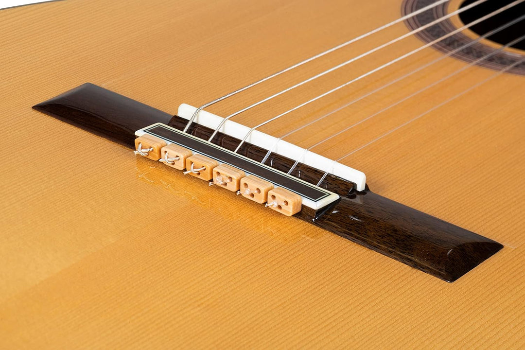 Klassische Gitarren Bridge Beads - Helles Holzmuster Tie Blocks für Nylon & Carbon Saiten - Passend