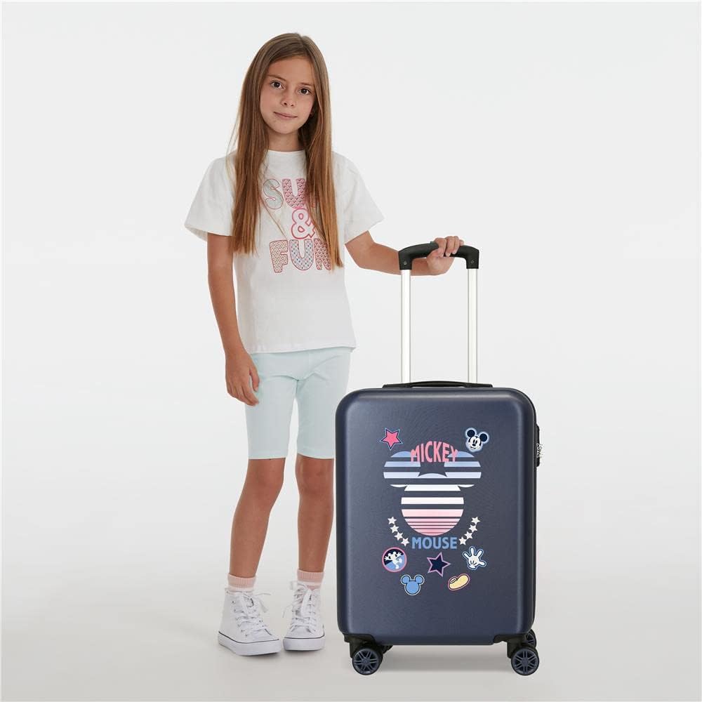 Disney Mickey Mickey Denim Kabinentasche, Blau, 38 x 55 x 20 cm, starrer ABS-Kombinationsverschluss