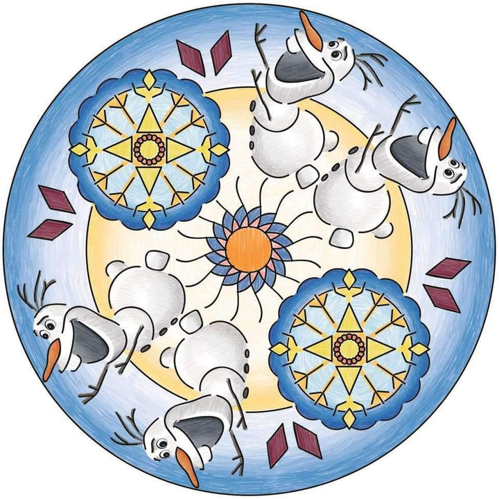 Ravensburger Mandala Designer Frozen 29841, Zeichnen Lernen mit Anna, ELSA und ihren Freunden für Ki