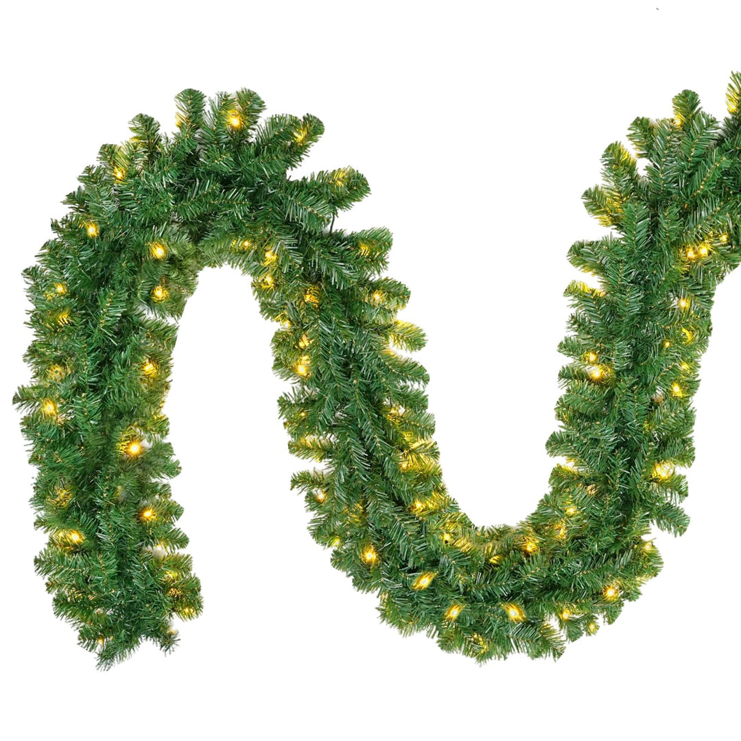 SALCAR Weihnachtsgirlande 5m mit 200 LED Beleuchtung, 31V, Künstliche Tannengirlande für Weihnachten