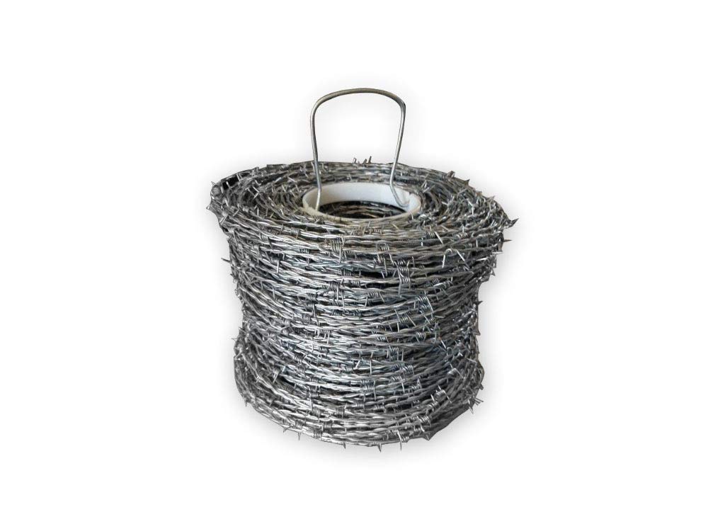 Stacheldraht Ø ca. 1,7 mm - aus einer Zink-Aluminium-Verbindung - 250 m auf Rolle
