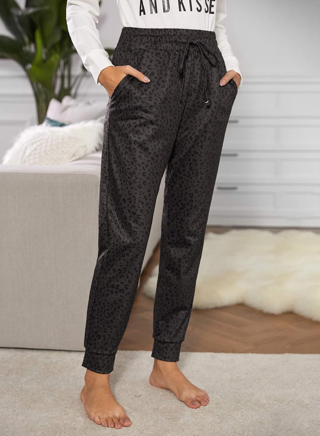 Dokotoo Damen Jogginghose Lang Freizeithose Sporthose Elastisch Pumphose Haremshose Lässige Lose Sto