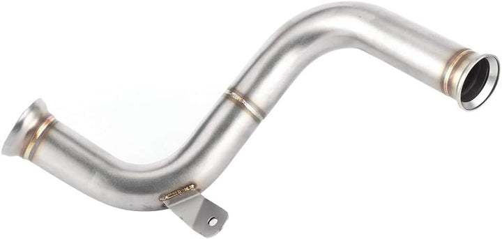 Auspuff Mid Link Pipe, Qiilu Motorrad Auspuff, Katalysator entfernt Decat Auspuff Mittelrohr Motorra
