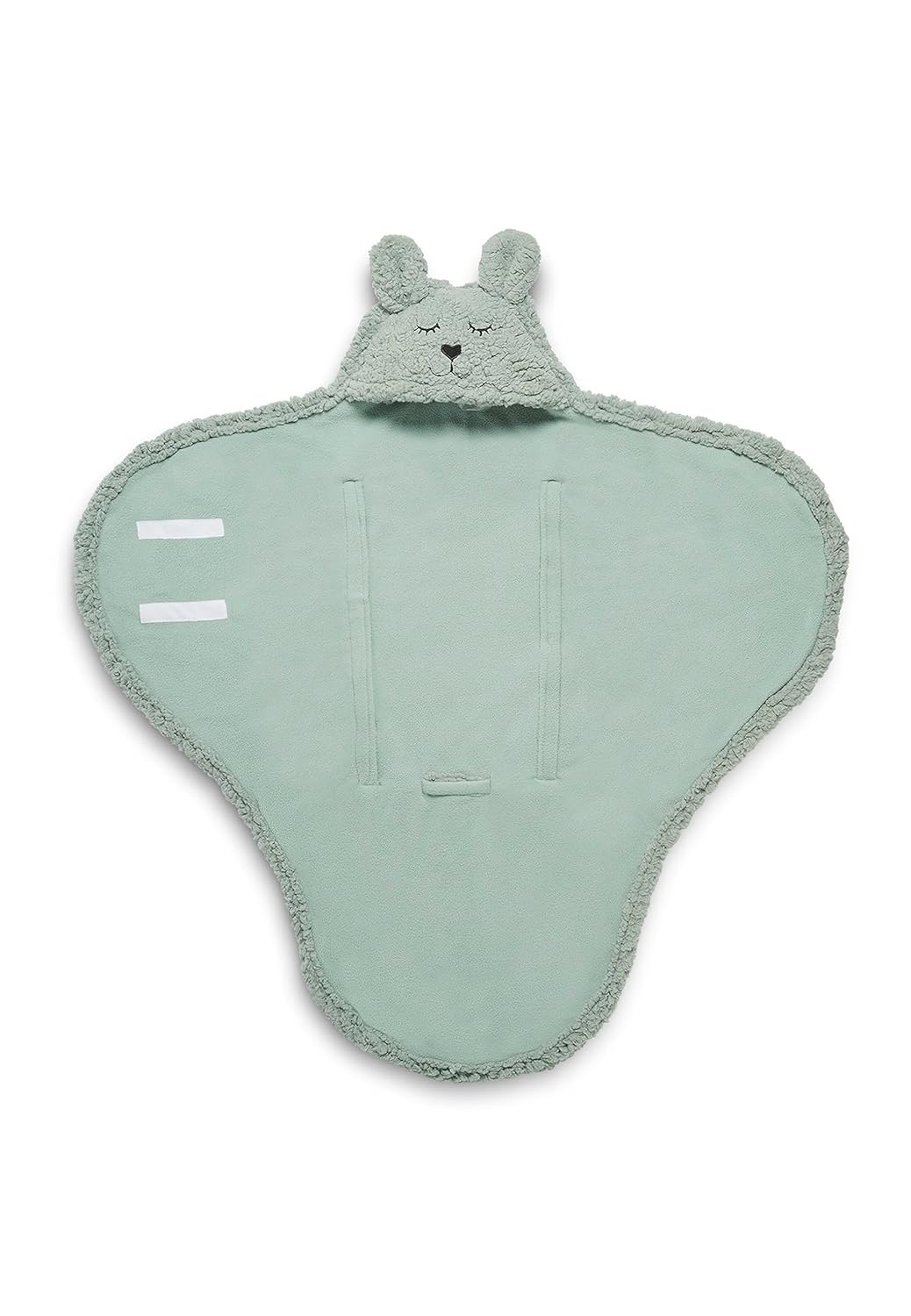 Jollein Puckdecke Bunny 100x105cm - Ash Green, Green