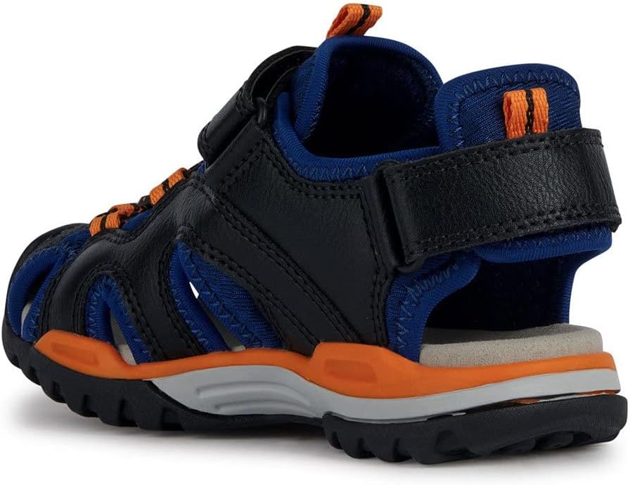 Geox Jungen J Borealis Boy Sandal 35 EU Navy Orange, 35 EU Navy Orange