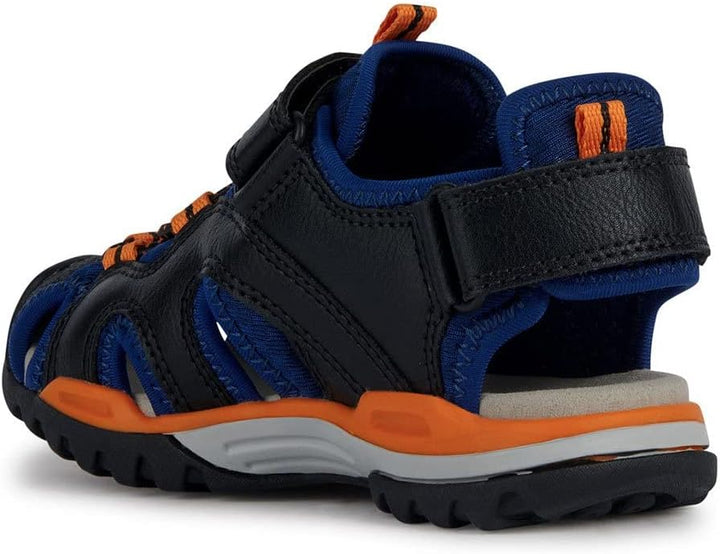 Geox Jungen J Borealis Boy Sandal 35 EU Navy Orange, 35 EU Navy Orange