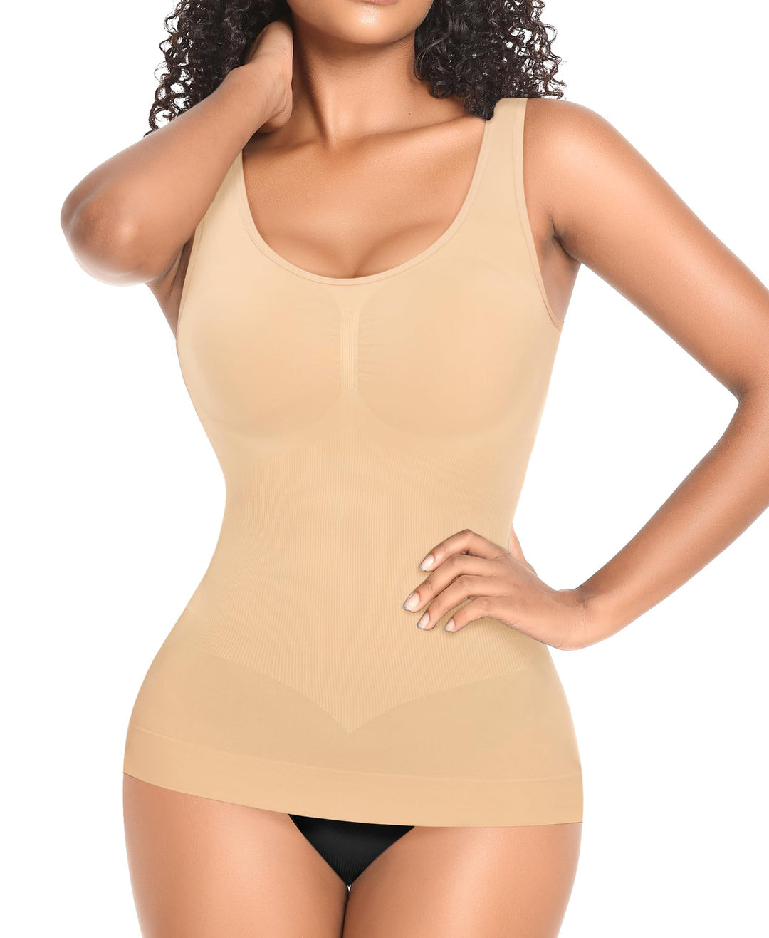 YARRCO Damen Shape Unterhemd Formende Tops Nahtlos Hemdchen XXL Beige-Weite Träger, XXL Beige-Weite
