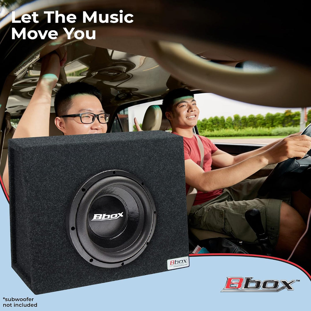 Atrend Bbox Single Sealed 12 Inch Wedge Shaped Subwoofer Enclosure - Universal Wedge Truck Enclosure