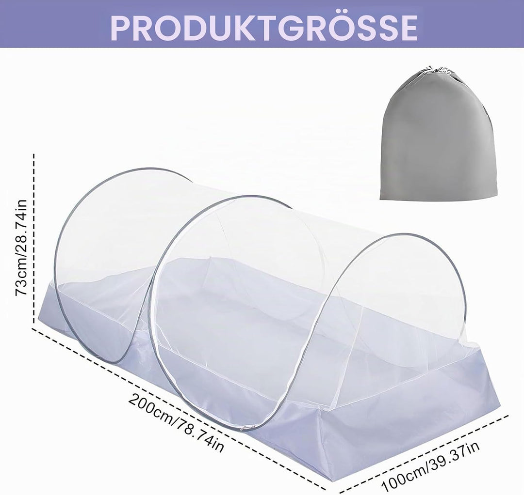 Moskitonetz Bett, Pop Up Moskitonetz Bettzelt Faltbares für Einzelbett, Kinder, Outdoor-Camping, Rei