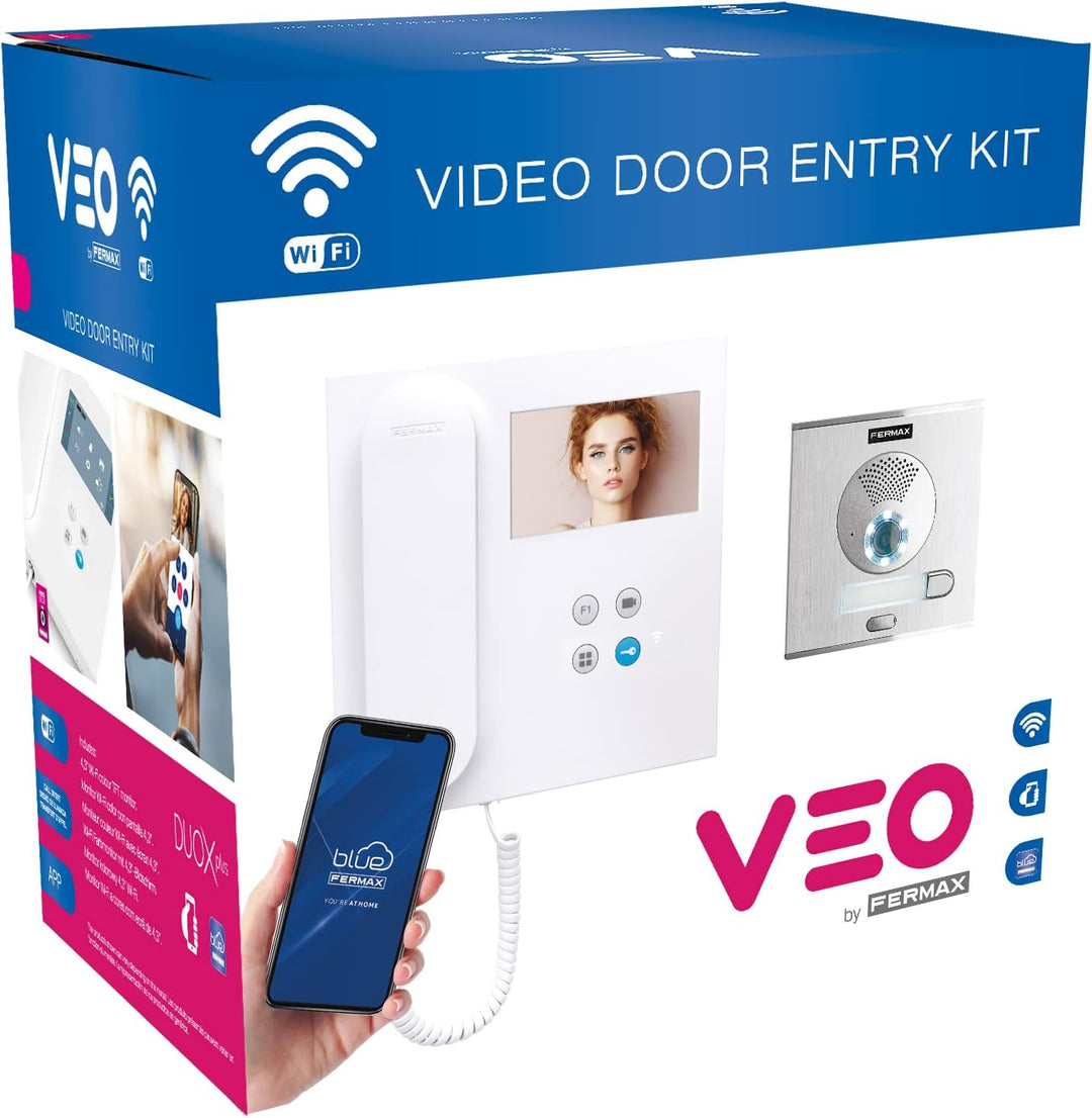 FERMAX 94411 Video Kit City VEO DUOX Plus WiFi Farbe 1L (2-adrig), weiss