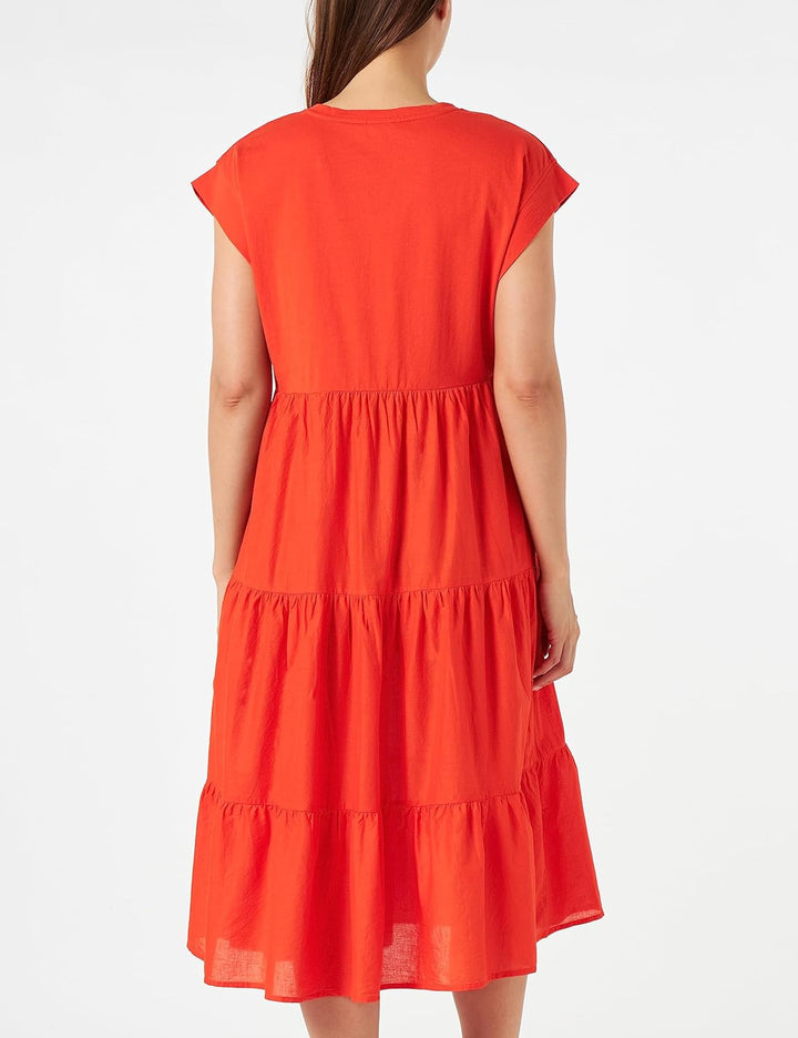 s.Oliver Damen 10.2.11.20.200.2132710 Kleid kurz 42 Orange 2550, 42 Orange 2550