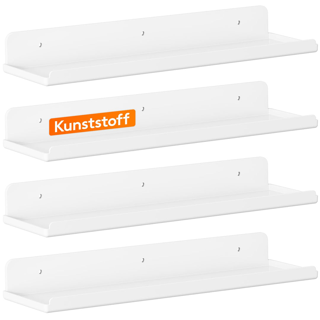 Lifewit Hängeregale für die Wand, 4er Pack Weisses 38CM Raumdeko für Bücherregal/Schallplatten Präse