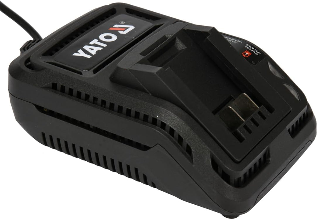 YATO Profi AKKU Handkreissäge 18V | 2,0 Ah Li-Ion Akku | Schnellladegerät | Staubsaugeradapter | Säg