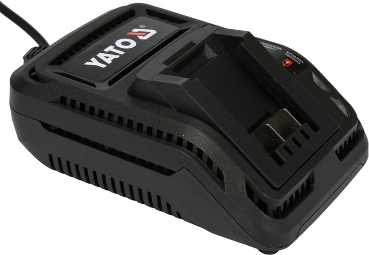 YATO Profi AKKU Handkreissäge 18V | 2,0 Ah Li-Ion Akku | Schnellladegerät | Staubsaugeradapter | Säg