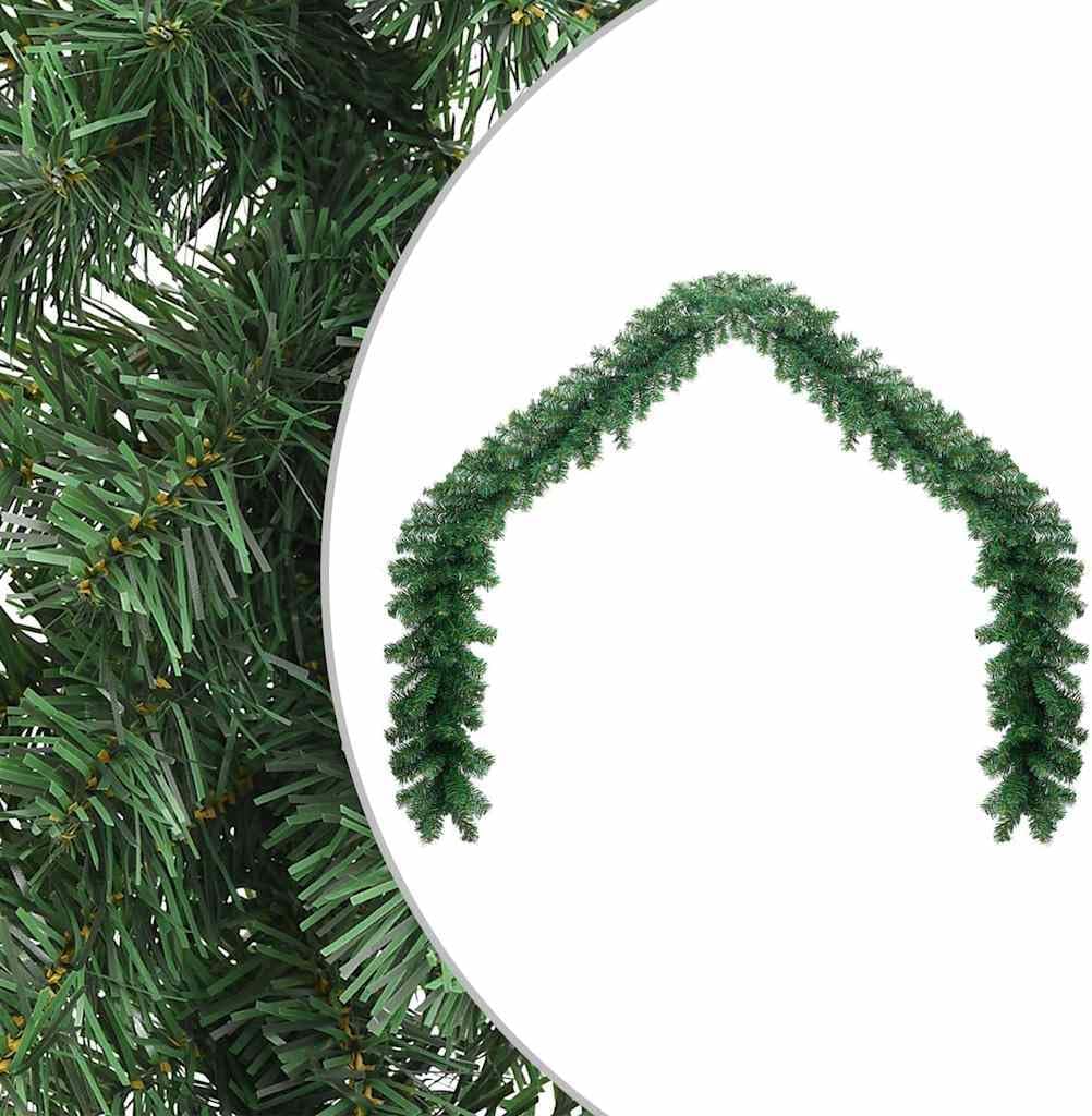vidaXL Weihnachtsgirlande PVC 5m Tannengirlande Türgirlande Weihnachtsdeko 5 m, 5 m