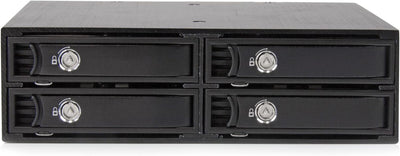 StarTech.com 4x Festplatten Wechselrahmen für 2,5 Zoll SATA / SAS Laufwerke - Mobile Rack Backplane