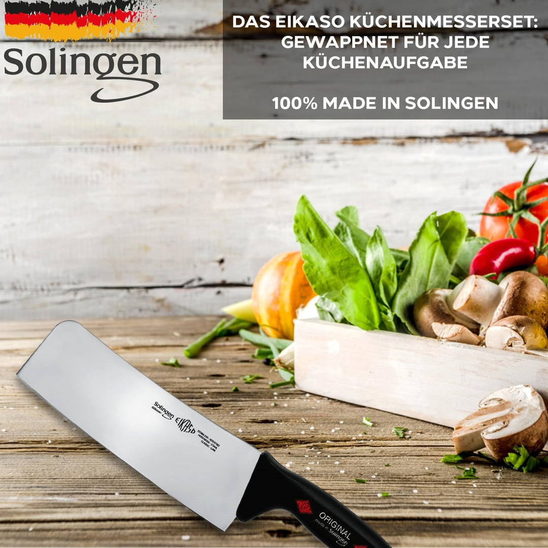 EIKASO Solingen Germany Messer-Set 5 Teilig - scharfes Küchenmesser-Set aus Molybdänstahl 1.4116 - H
