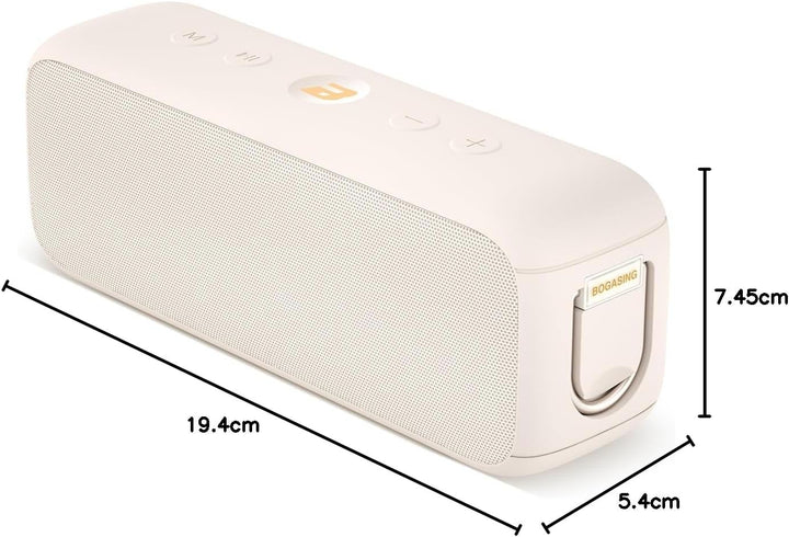 BOGASING G6 Tragbarer Bluetooth Lautsprecher, Lautsprecher Boxen Bluetooth mit 30W Stereo-Sound, 35h