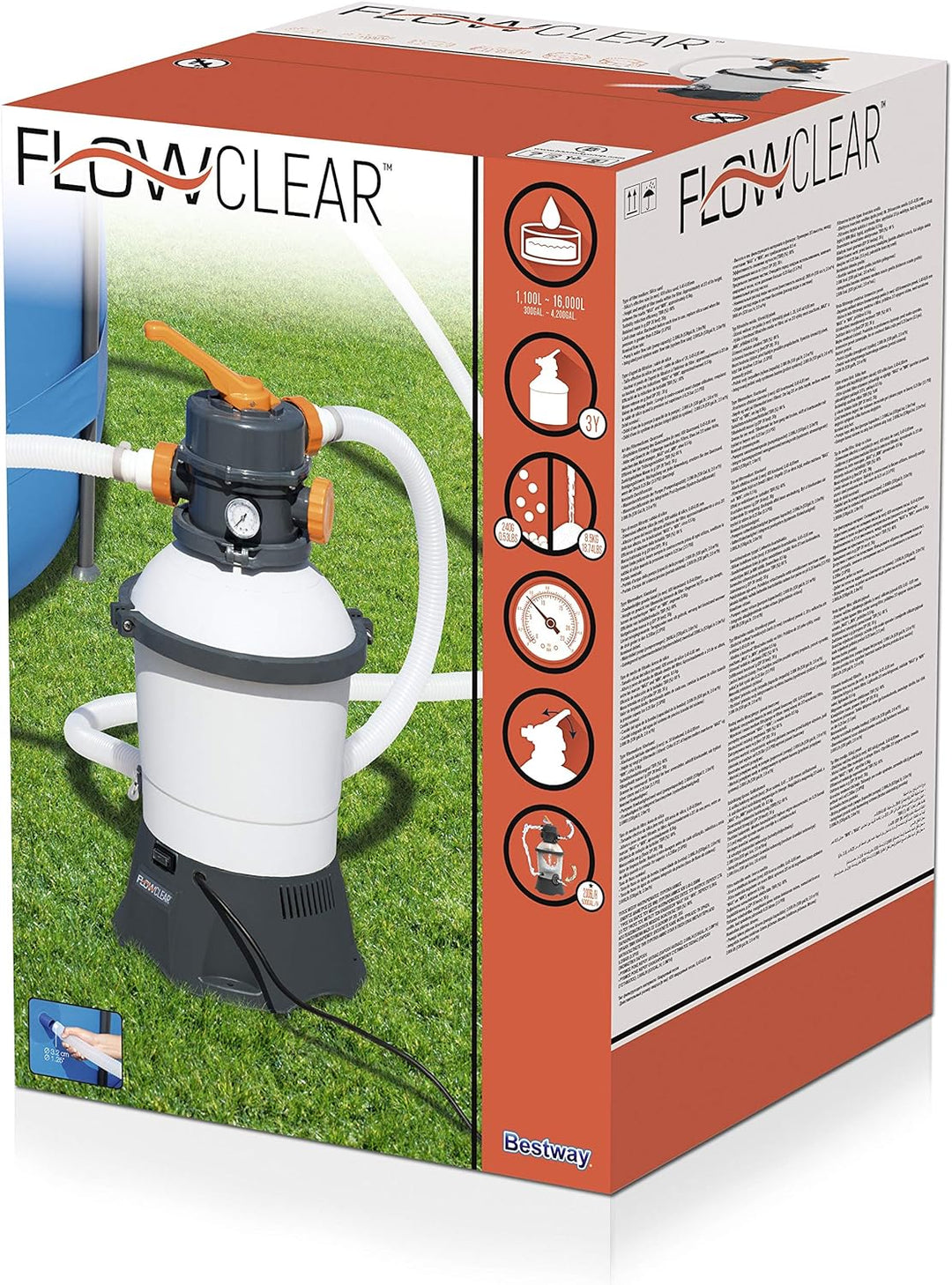 Bestway Flowclear Sandfilteranlage mit ChemConnect 2,006 l/h, 2,006 l/h