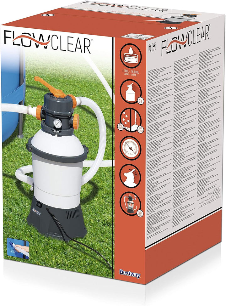 Bestway Flowclear Sandfilteranlage mit ChemConnect 2,006 l/h, 2,006 l/h