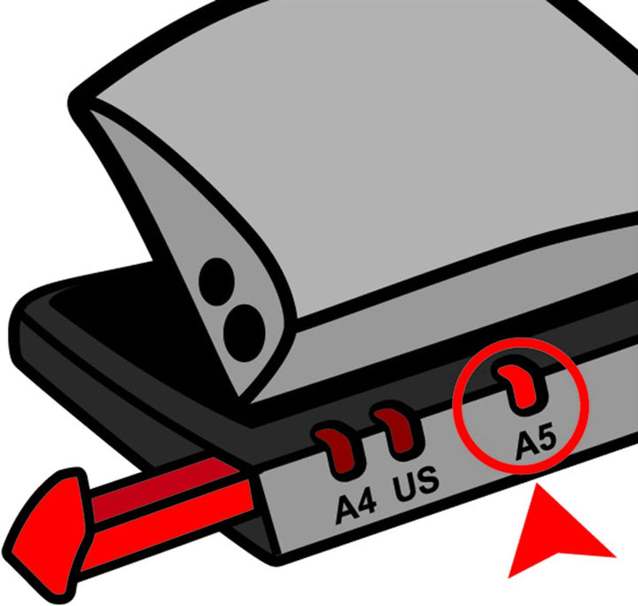 Maped M622511 - 4-Fach-Locher Advanced, Metal 25/30 Blatt Locher für 4 Löcher 4 Hole Punch, Locher f
