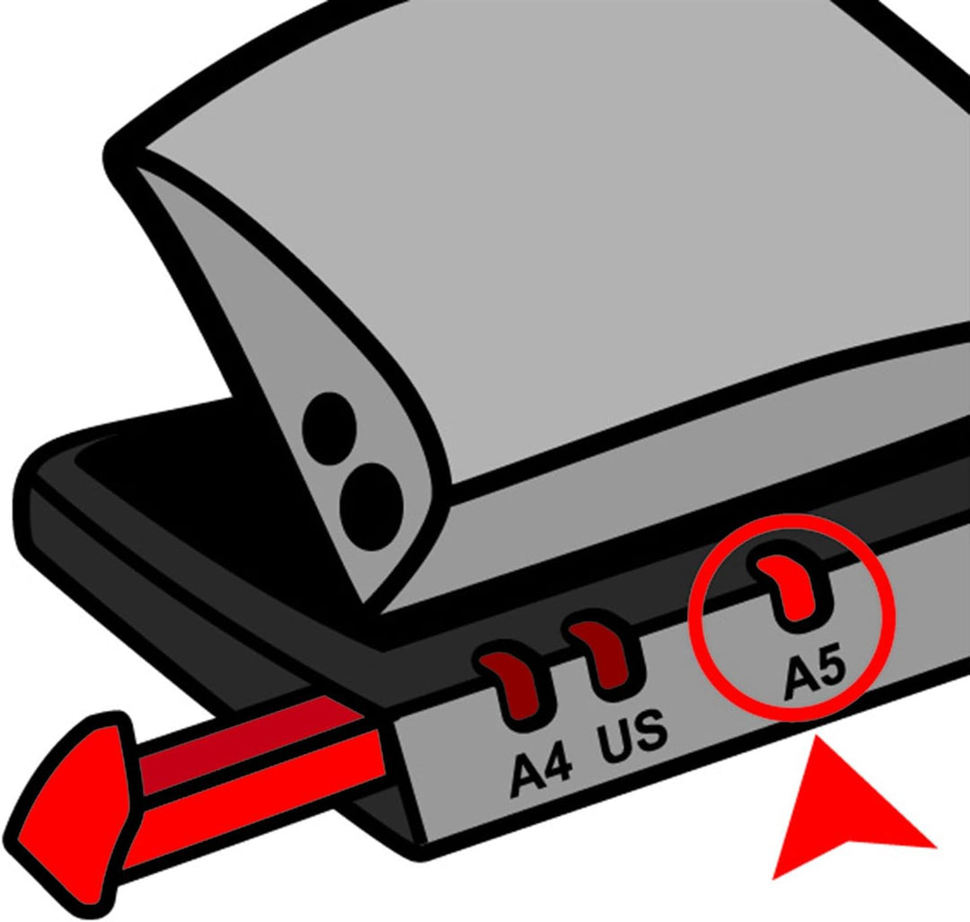 Maped M622511 - 4-Fach-Locher Advanced, Metal 25/30 Blatt Locher für 4 Löcher 4 Hole Punch, Locher f