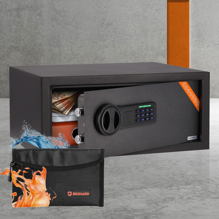 Brihard Laptop-Safe Elektronischer - 20x43x35cm Computer-Safe-Box mit LED-Bildschirm mit Digitalem Z