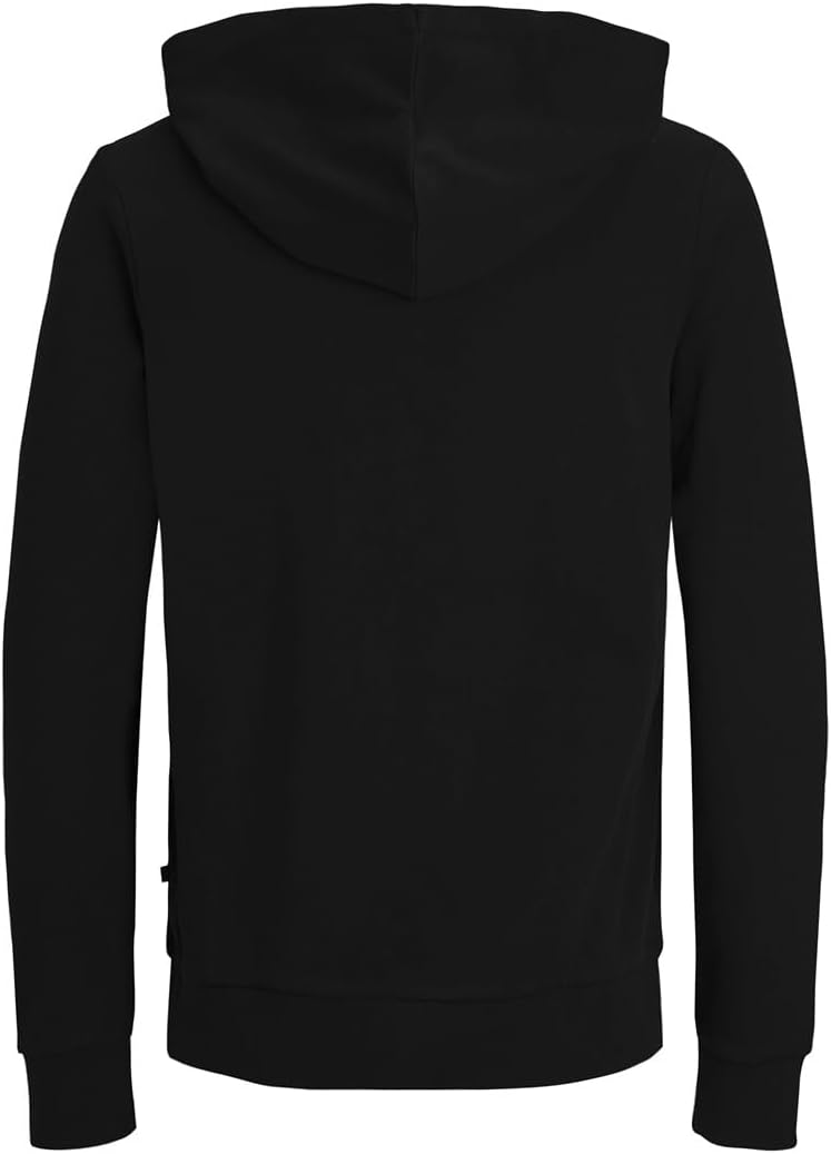 JACK & JONES Herren JJEHOLMEN Sweat Zip Hood XS Schwarz (Black/Safety Yellow/Reg Fit), XS Schwarz (B