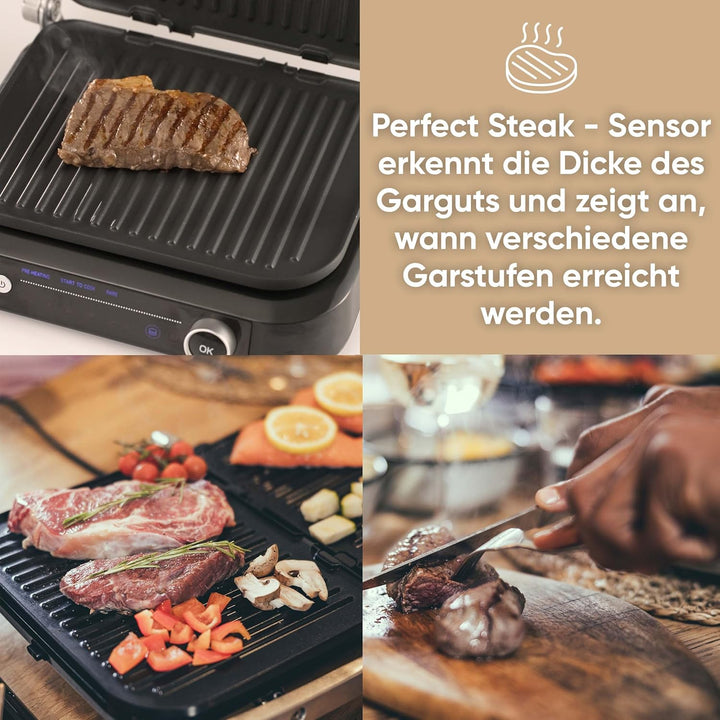 SEVERIN SEVINI PRO Kontaktgrill für Sandwiches, Steak und als Panini Grill, antihaftbeschichteter Sa