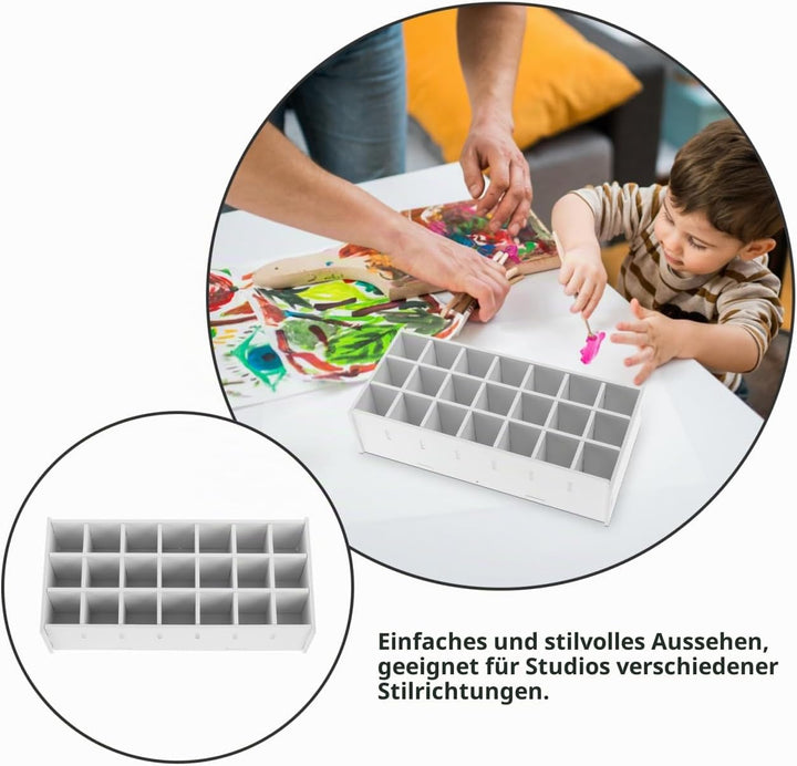 Gadpiparty Farbaufbewahrungsregal Desktop Organizer Für Farbflaschen Malutensilien Künstler Aufbewah
