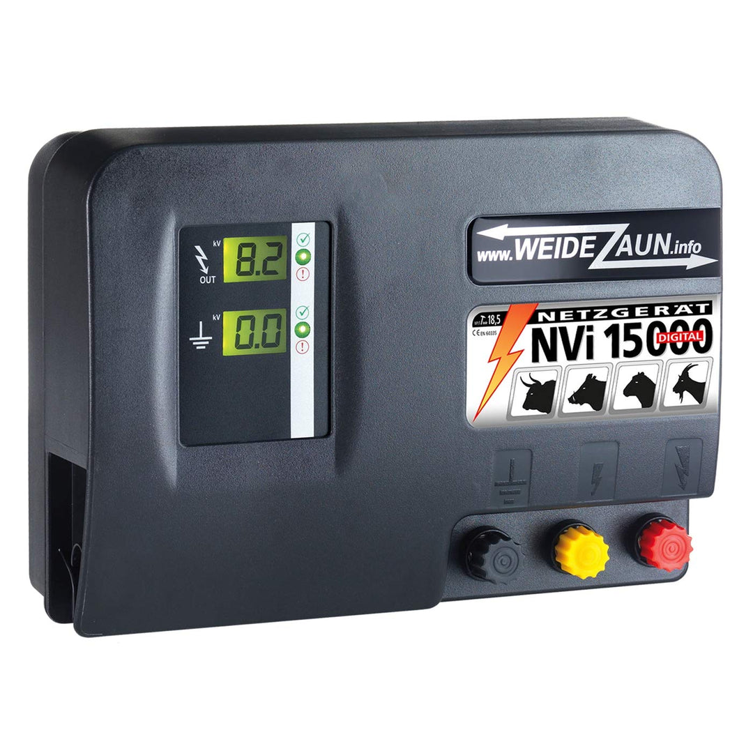 VOSS.farming 230V Extrem Starkes Weidezaungerät NVi 15.000 für Weide, Paddock, Wildgehege, Wildschwe