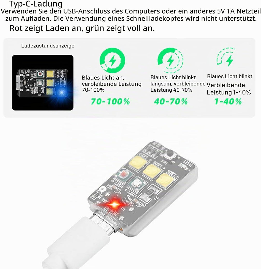 Mini 3 Pro Drohnen-Blitzlicht, Weiss/rot/grün Blinkend, 10 Blinkmodi, Leicht, USB-Aufladung, Hakensc