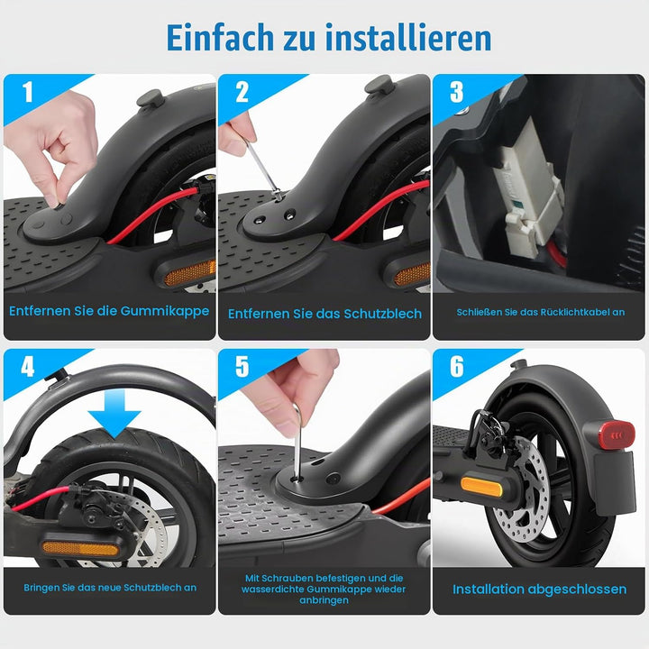 Hinterer Kotflügel für Xiaomi Pro/Pro 2 / 1S Electric Scooter, Xiaomi E Scooter Zubehör Schutzblech