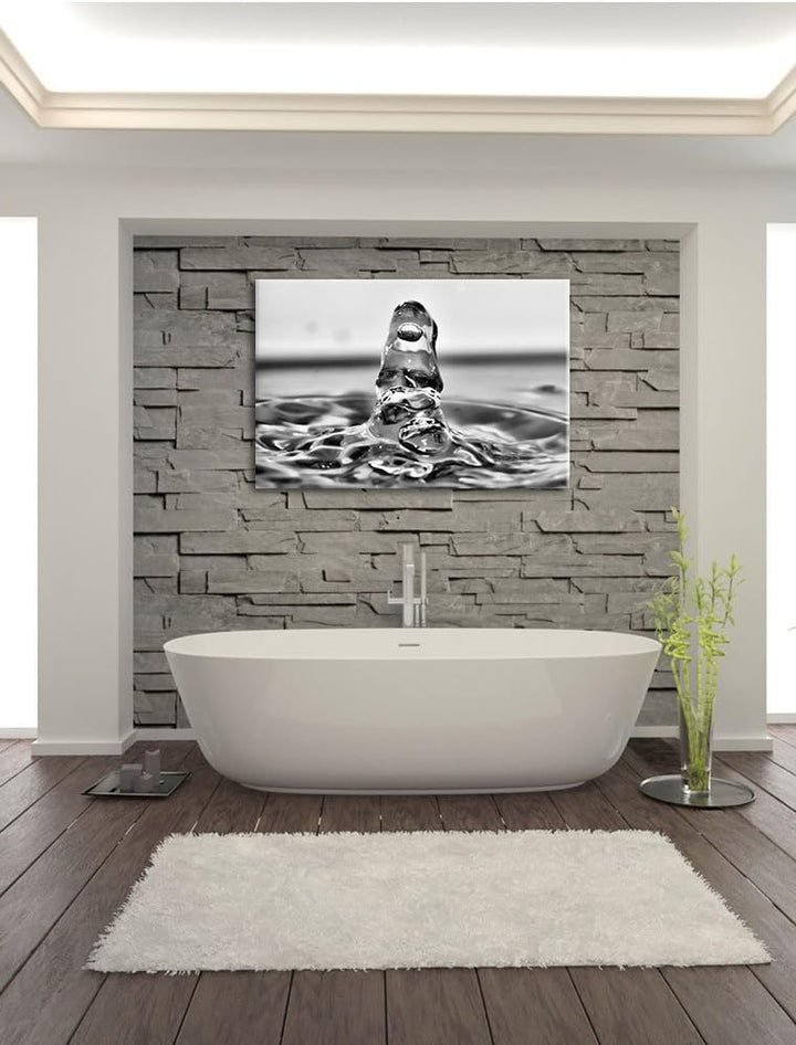 Pixxprint aussergewöhnlicher Wassertropfen als Leinwandbild/Grösse: 100x70 / Wandbild/Kunstdruck/fer