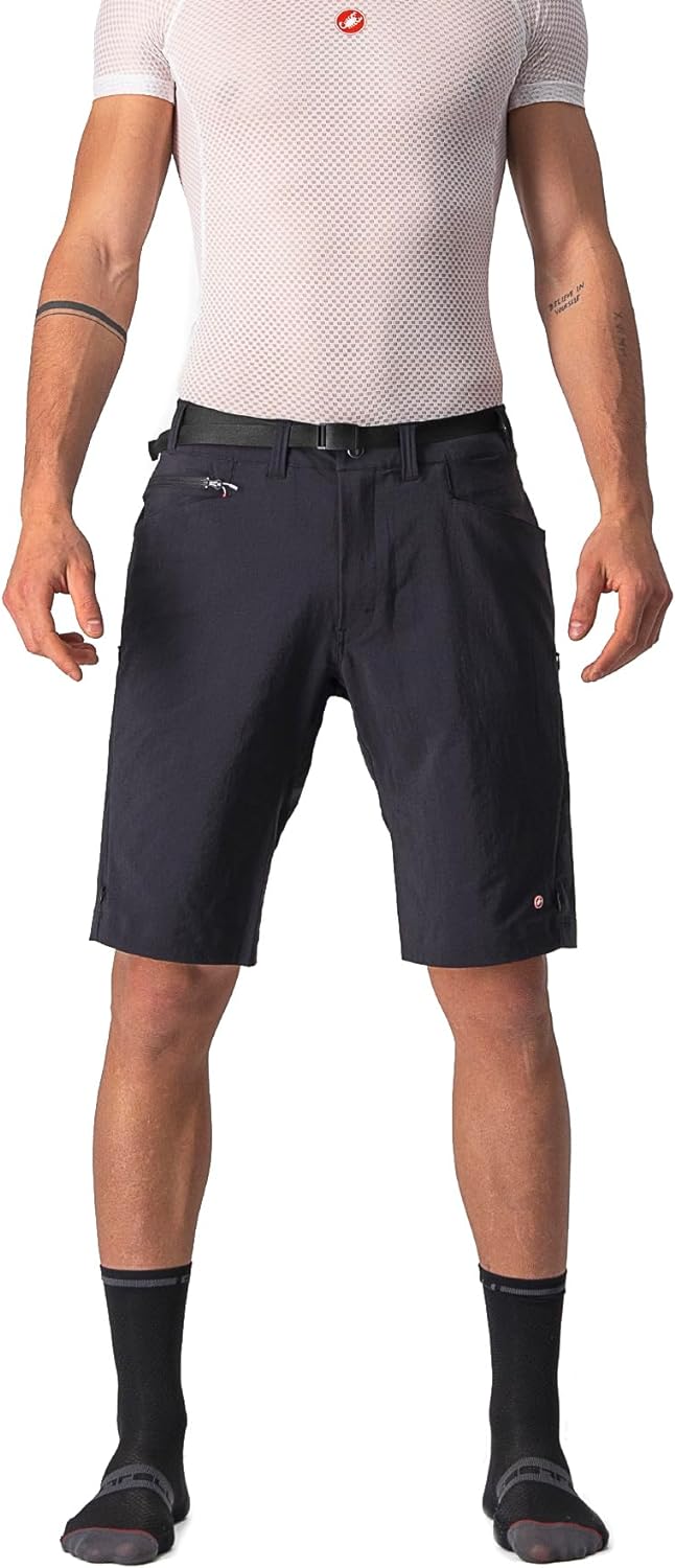 CASTELLI Herren Shorts Unlimited Trail Baggy Short S Schwarz-weiss, S Schwarz-weiss