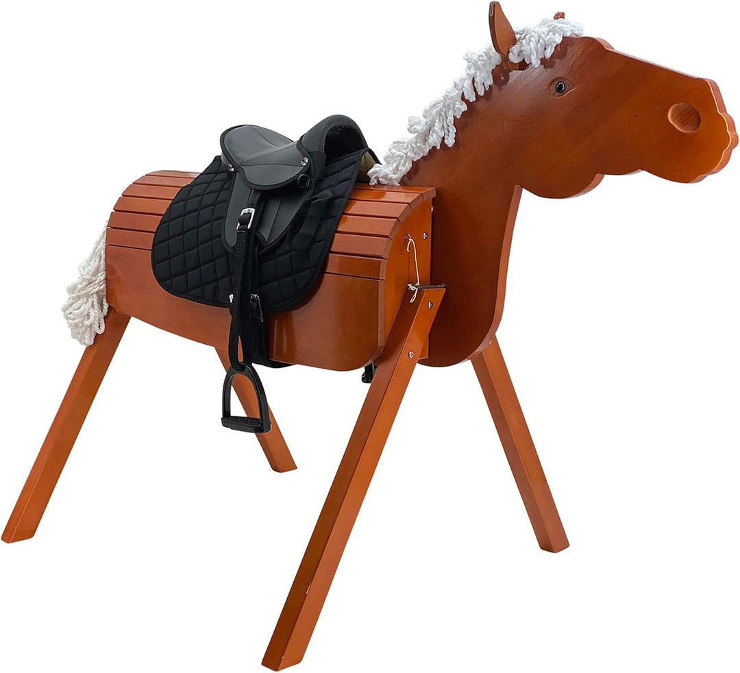 Sweety Toys 14033 Outdoor Gartenpferd Holzpferd OTTO Grösse XL mit Sattel