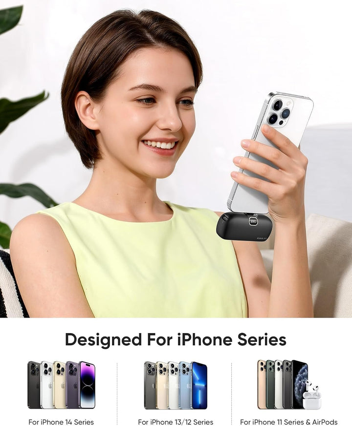 Kuulaa Power Bank 5000 mAh, PD 20W Powerbank Schnellladung,Tragbares Ladegerät, kompatibel mit iPhon