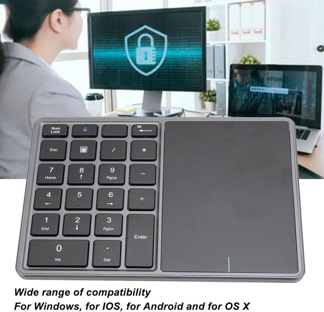 VBESTLIFE Kabellose Zifferntastatur, Bluetooth 4.2 und Kabellose 2,4 G-Dual-Modi-Zifferntastatur mit