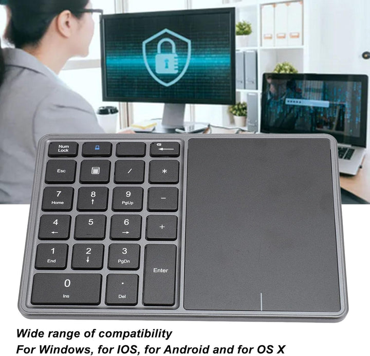 VBESTLIFE Kabellose Zifferntastatur, Bluetooth 4.2 und Kabellose 2,4 G-Dual-Modi-Zifferntastatur mit