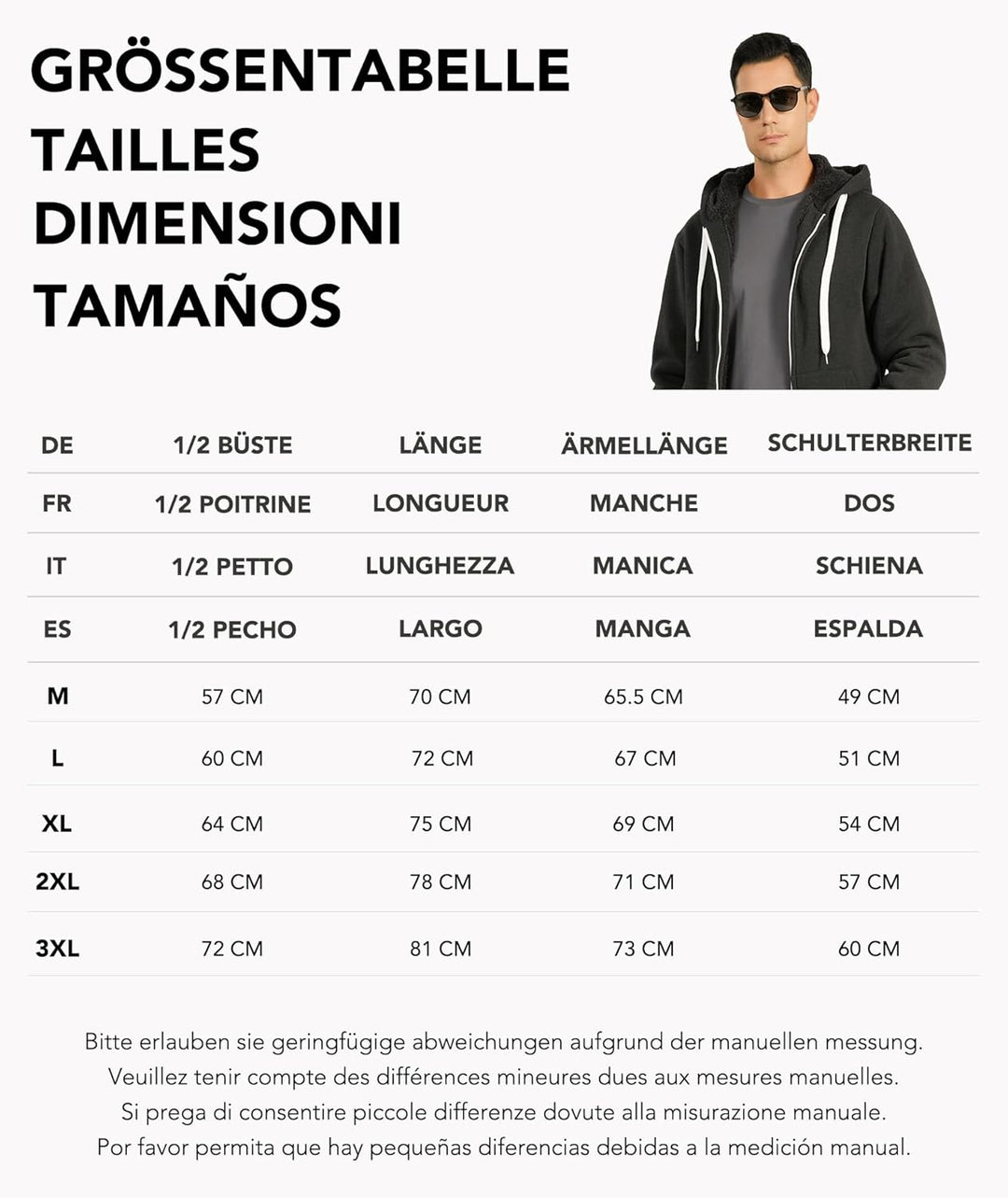 igeekwell Herren Hoodie, Herren Reissverschluss Kapuzenpullover Kapuze Casual Sweatshirt Classic Far