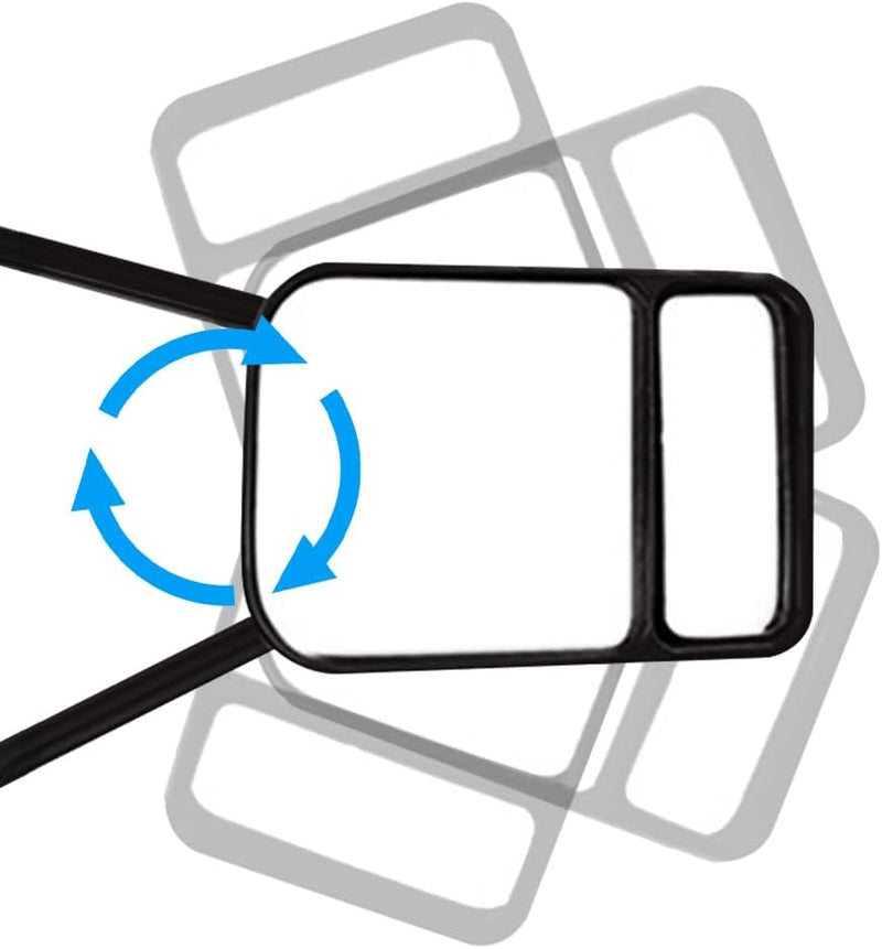 2x Abschleppspiegel, Baceyong Multi Angle für Caravan Pkw LKW 4WD Clip-On Abschleppspiegel, universe