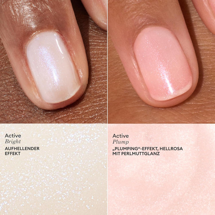 Manucurist Active Icons Duo Nagellack Set – Active Bright und Active Plump Nagellacke – Nagelhärter