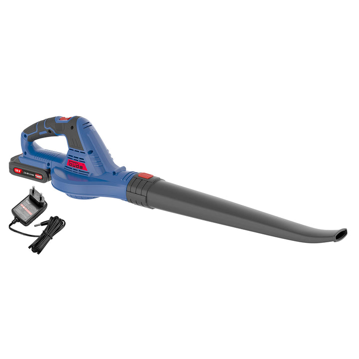 Güde 58589 Akku Laubbläser LB 18-201-05 (18 V, Easy-Energy-Exchange), Blau, Schwarz, Rot inkl. 2,0 A