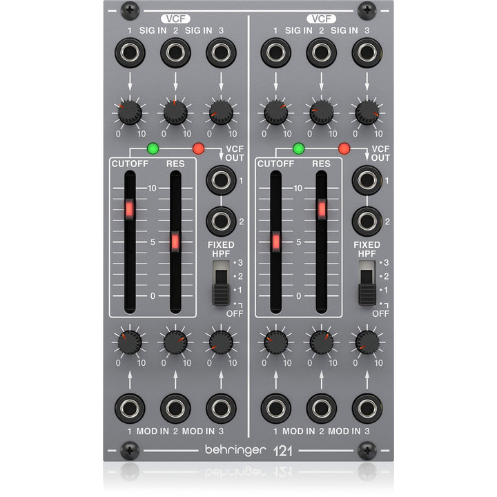 Behringer 121 DUAL VCF Legendäres analoges Dual-VCF-Modul für Eurorack, 121 DUAL VCF